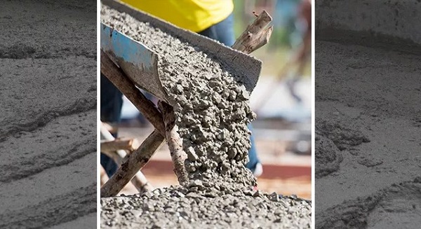 гравий и цемент бетон